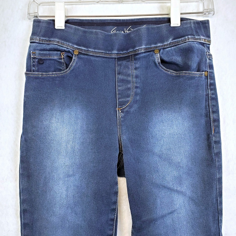 Gloria Vanderbilt Jeans All Around Slimming Avery Slim Leg Dark Pull-On Size 4P - Picture 3 of 7